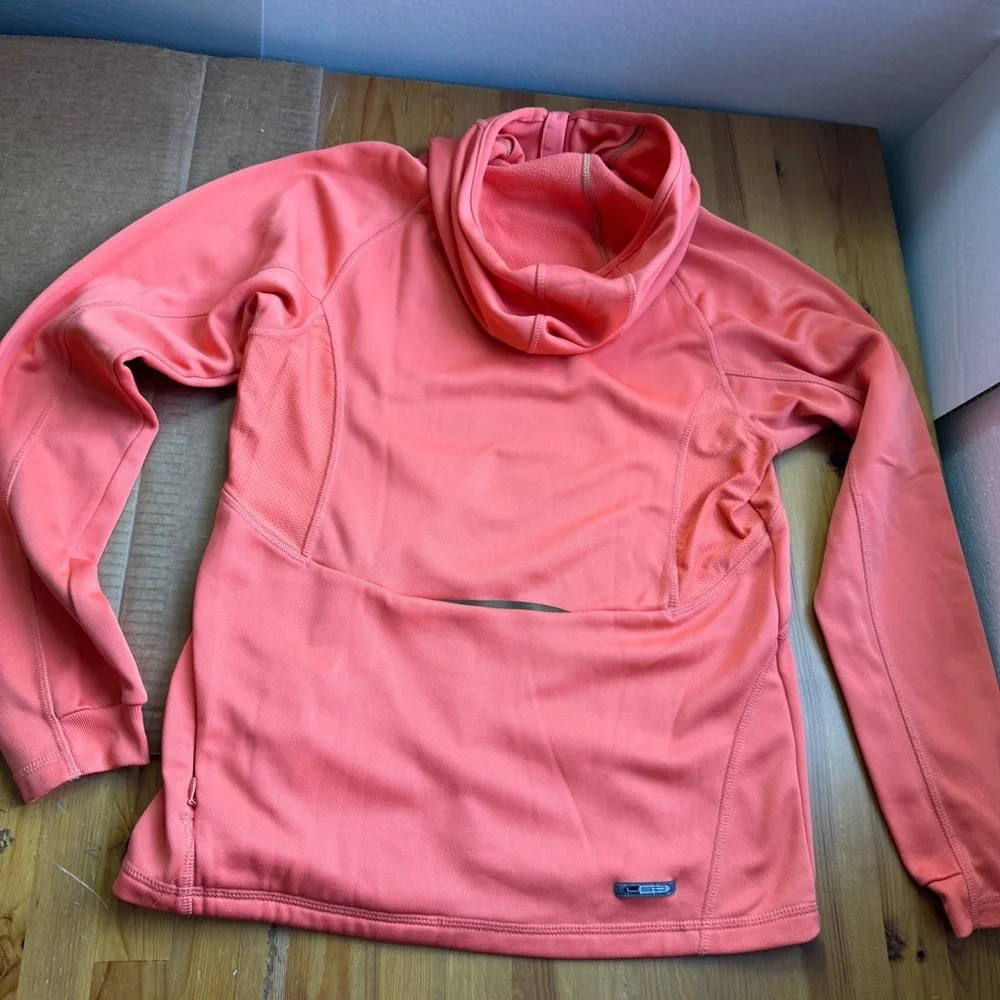 Puma quarter zip pullover hoodie size small orange women's - Picture 9 of 10